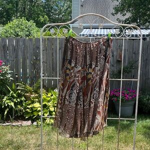 Ruby Red skirt, tribal beat print, size 16 NWT